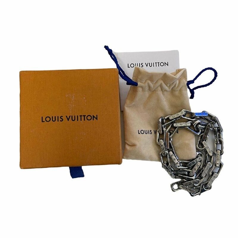 【中古品】 Louis Vuitton ルイヴィトン M00307 コリエ・チェーン モノグラム ネックレス 約126g 箱付 W50655RD