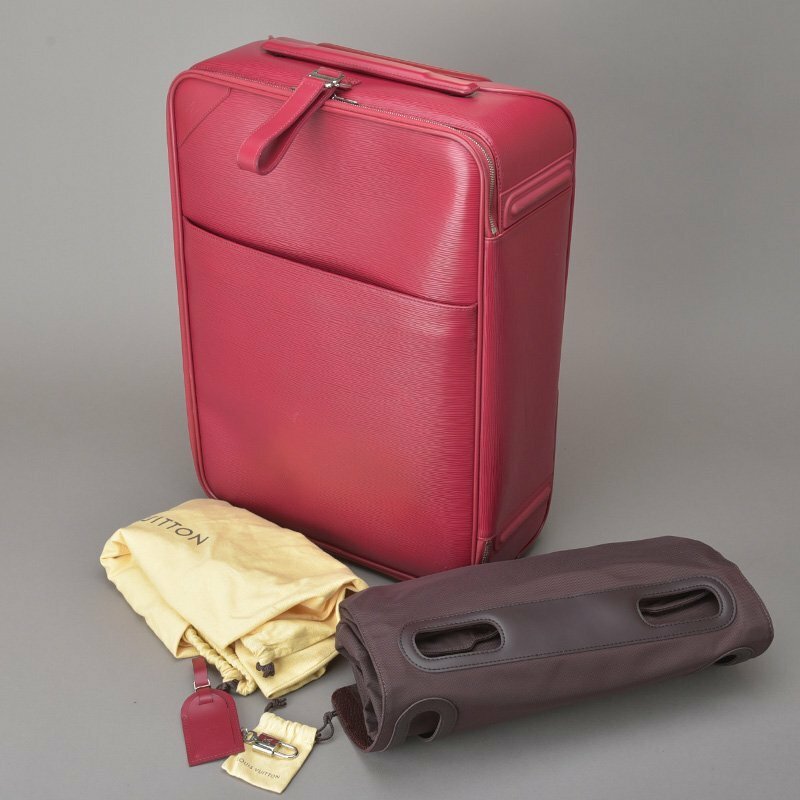 極美品 ルイヴィトン ペガス55 キャリーバッグ スーツケース エピ レザー フューシャ ピンク カバー付 M23028 トランク 旅行鞄 Mak.f/af.f
