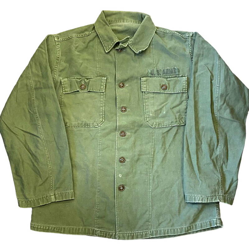 60年代 米軍 US ARMY ユーティリティシャツ 筒袖 SHIRT UTILITY ミリタリー シャツ ジャケット 60s 70s ヴィンテージ