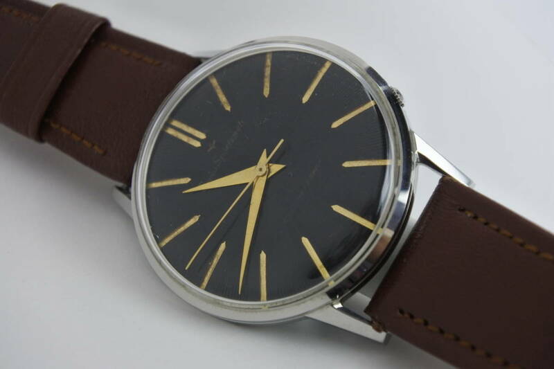 黒文字盤☆１９６０年代　SEIKO　セイコー スポーツマチック１７石 15017 自動巻紳士腕時計　デッドストック