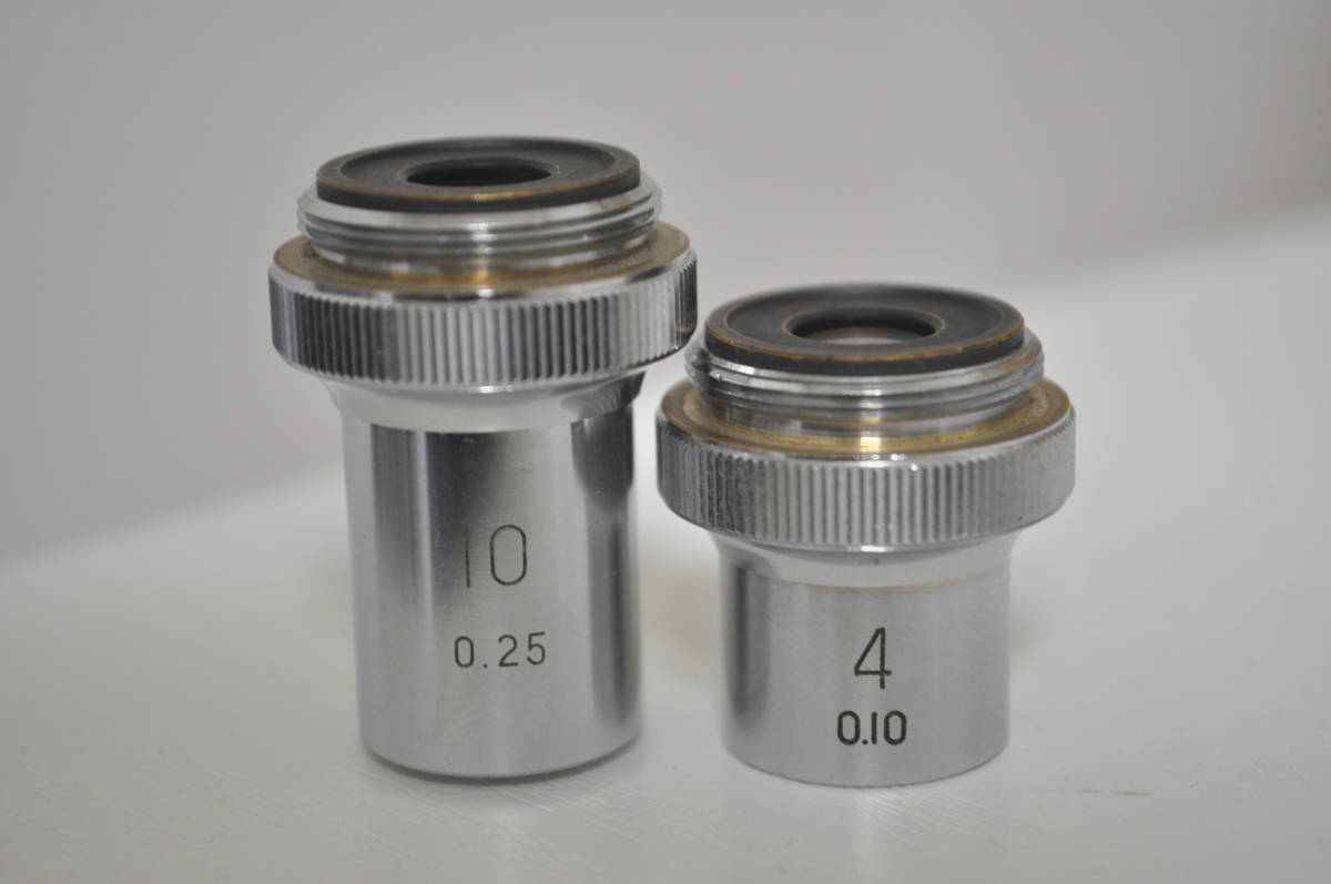 セット品 UCHIDA TOKYO 【4 0.10】 【10 0.25】 対物レンズ 2本セット ♯A4626