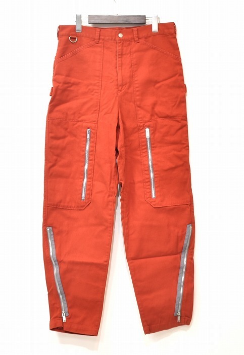 UNDERCOVER（アンダーカバー）UP2C4504 ZIP WORK PANTS ジッパー ワーク パラシュートパンツ ミリタリー RED 3 パンク ボンテージ ロック