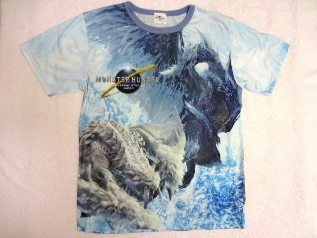 【廃盤】 USJ 限定★モンスターハンター/Tシャツ Mサイズ 3Dアート/ユニセックス 男女兼用/クールジャパン 2022 アイスボーン★送料360円～