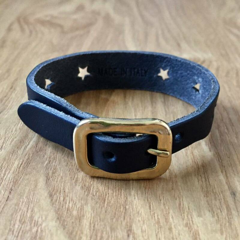 美品 IL BISONTE Leather Bracelet イルビゾンテ レザーブレスレット 保存袋付 水牛 バッファロー刻印 MADE IN ITALY イタリア製 ベネチア