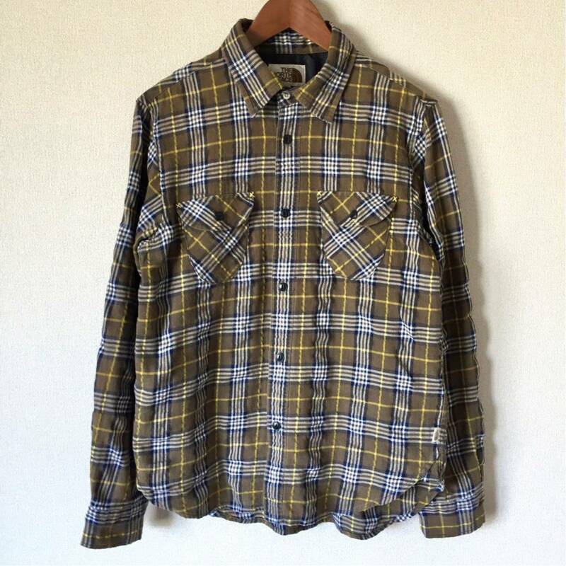 THE NORTH FACE Long sleeve Plaid shirt ノースフェイス ロングスリーブ チェックシャツ Sサイズ ゴールドウィン アメリカ カリフォルニア