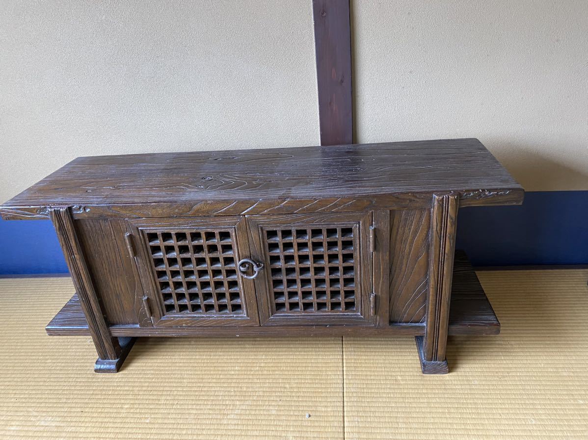アンティーク家具　格子棚テレビ台 和家具 京都府宮津市直接引取可能