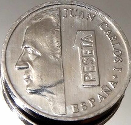 未使用　ヨーロッパ　スペイン　海外 外国コイン　カルロス　★１ペセタ通貨　硬貨　 メダル　１９９０年