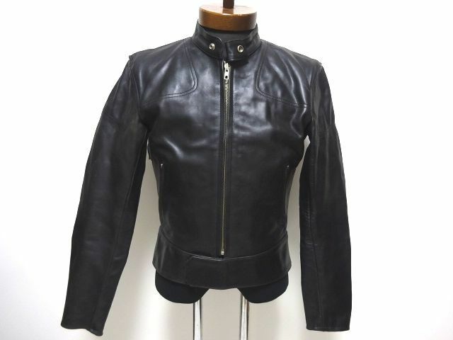 BIKERS' BY CORIN MOTORS SINGLE RIDERS JACKET 38 size / バイカーズ 立ち襟シングルライダースジャケット 革ジャン メンズ