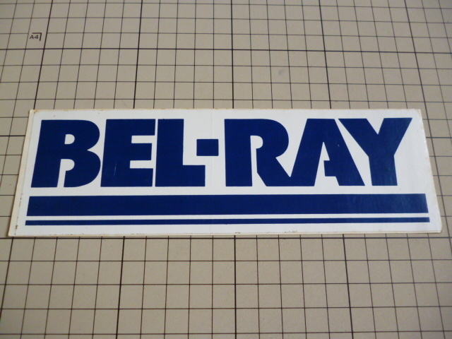 BEL-RAY ステッカー 当時物 です(195×62mm) ベルレイ オイル BELRAY