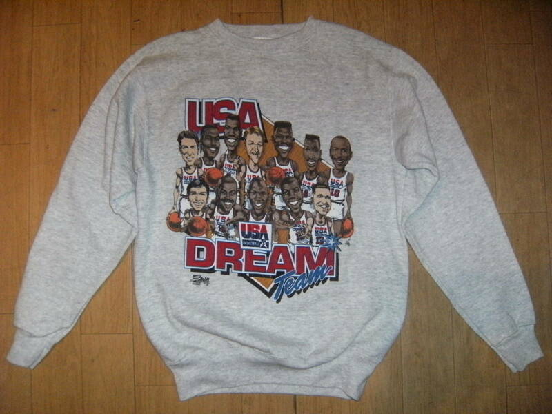 平成レトロ★当時物★メキシコ製品★1992年 USA basketball DREM TEAM アメリカ ドリームチーム トレーナー★ピッペン マイケルジョーダン,