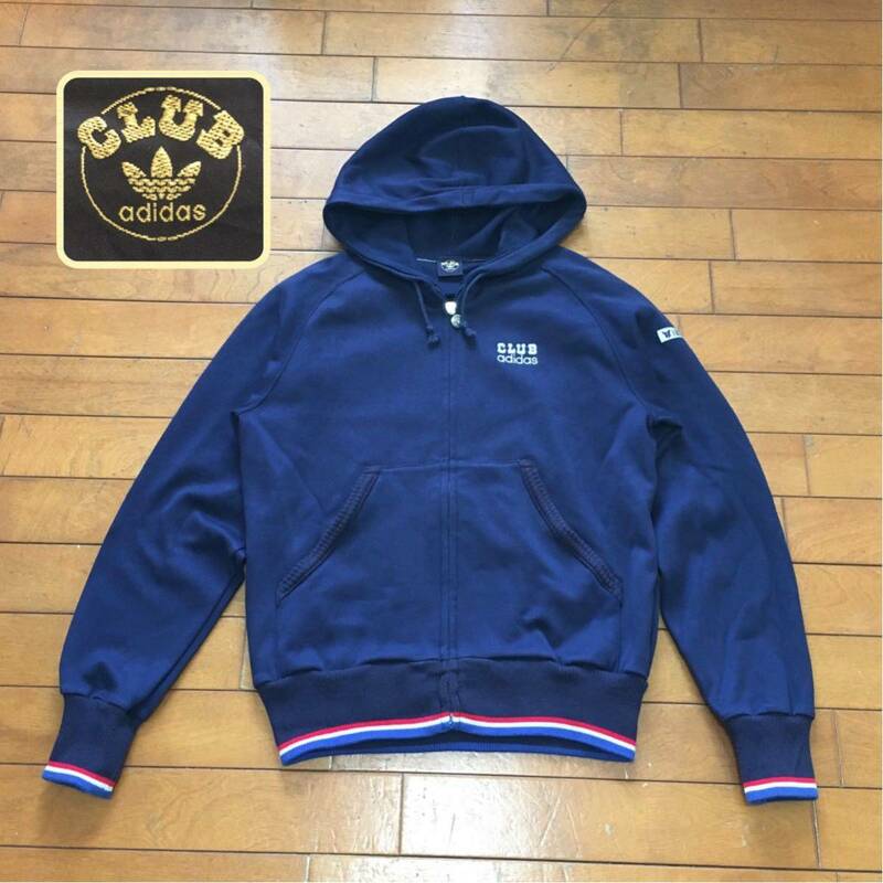 ☆【 CLUB adidas 】★ 80's デサント企画 オールドアディダス ジャージフーディー ★サイズS