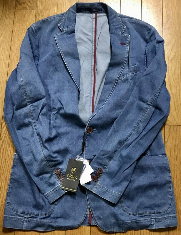 新品　タグ付き　マックハウス　Navy PLEMIUM　メンズLLサイズ　ジーンズカラー　ジャケット