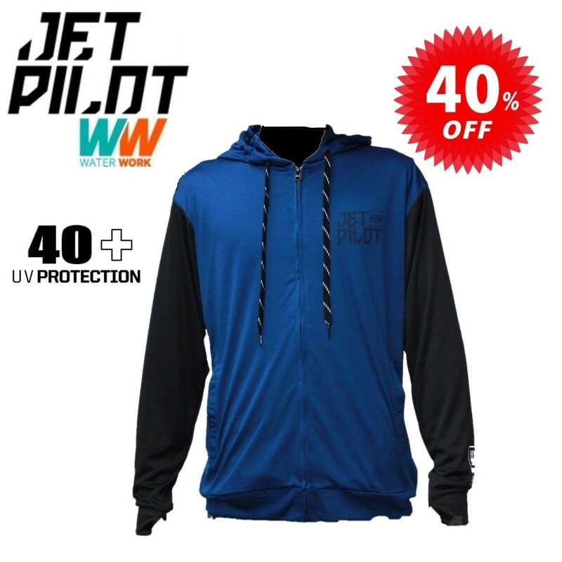ジェットパイロット JETPILOT ラッシュガード フード付き セール 40%オフ ショータイム メンズ ラッシュフーディー W18829 ネイビー XL