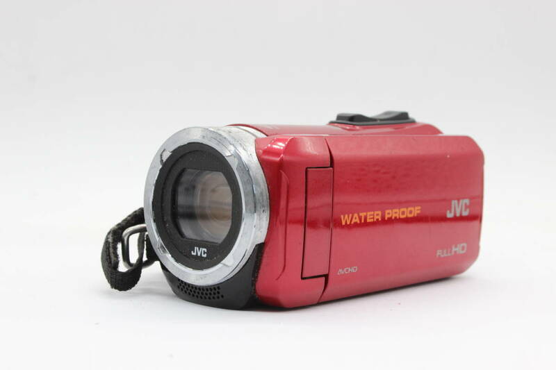 【返品保証】 【録画再生確認済み】JVC GZ-B8-R レッド WATER PROOF 40x ビデオカメラ s1753