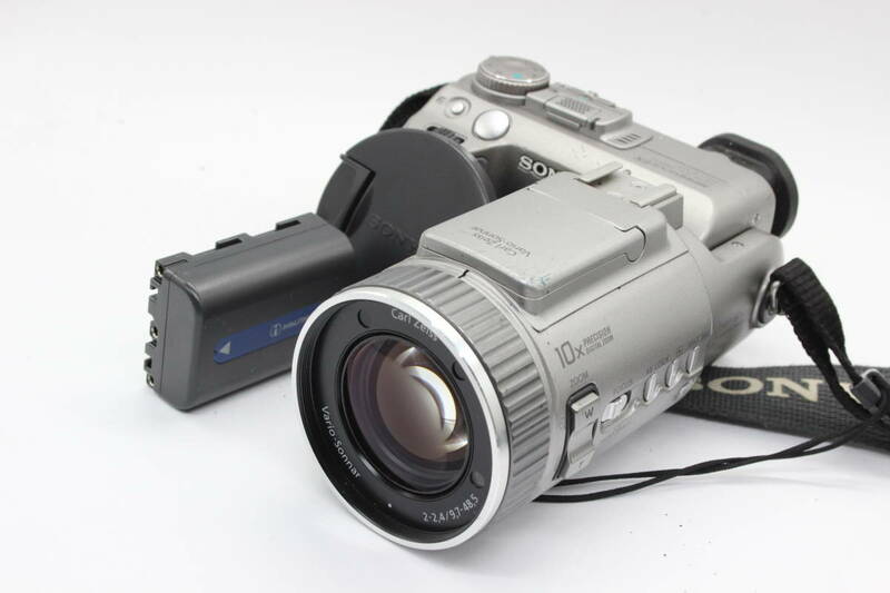 【返品保証】 【録画再生確認済み】ソニー Sony DSC-F707 10x バッテリー付き ビデオカメラ s1810