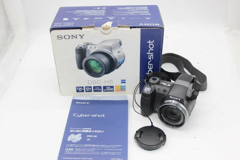 【美品 返品保証】 【便利な単三電池で使用可】ソニー Sony Cyber-shot DSC-H5 12x 元箱付き コンパクトデジタルカメラ s1996