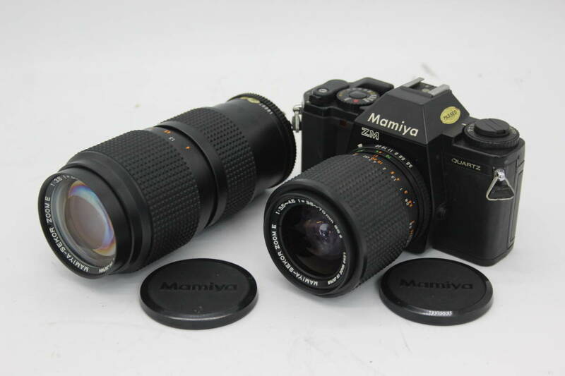 【訳あり品】 マミヤ Mamiya ZM QUARTZ ブラック SEKOR E 35-70mm F3.5-4.5 80-200mm F3.8 ボディレンズセット s2086