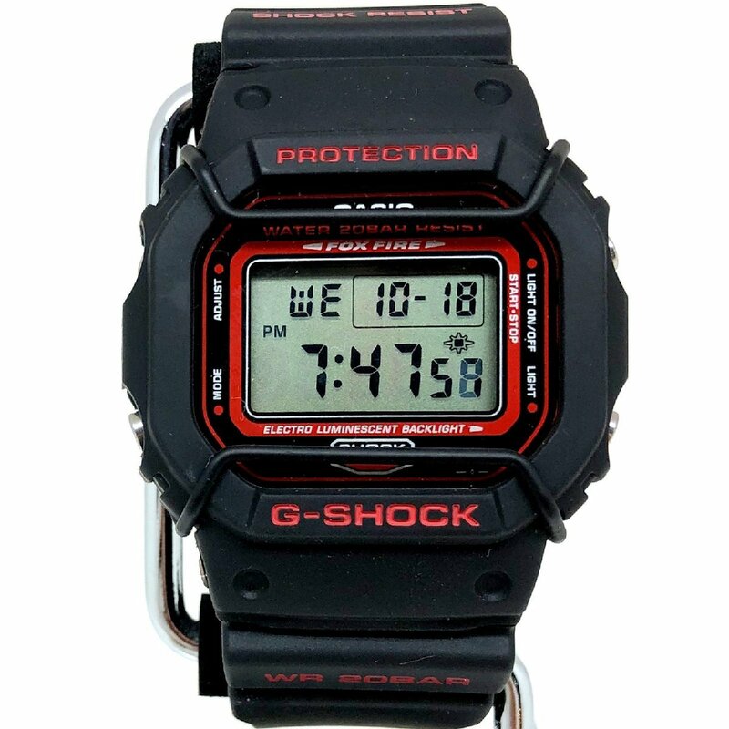 中古 G-SHOCK ジーショック CASIO カシオ 腕時計 DW-5600VT-1T フェアリーズ チャーム Fairy's Charm ブラック レッド 【ITB0E8913H2S】