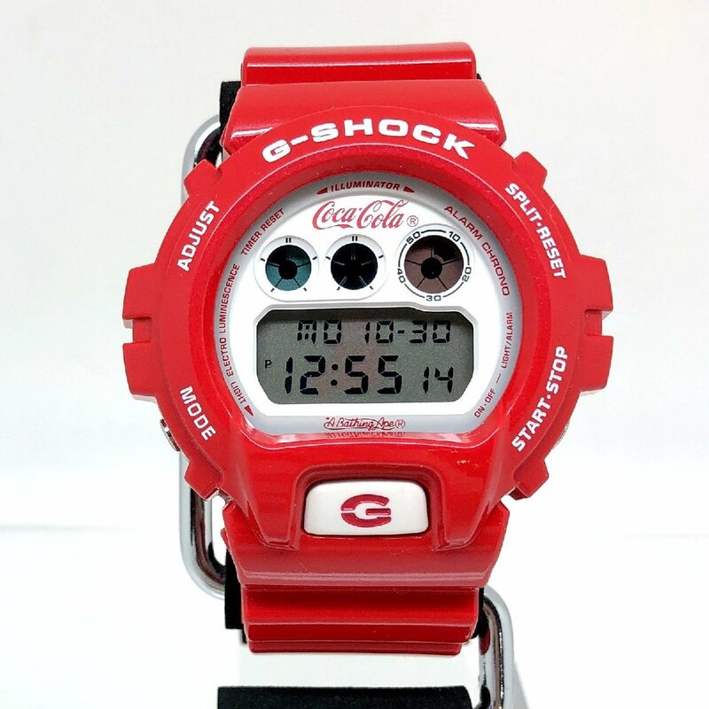 極美品 G-SHOCK ジーショック CASIO カシオ 腕時計 DW-6900FS APE Coca cola エイプ コカコーラ コラボ 3つ目 【ITCWNUMVT012】