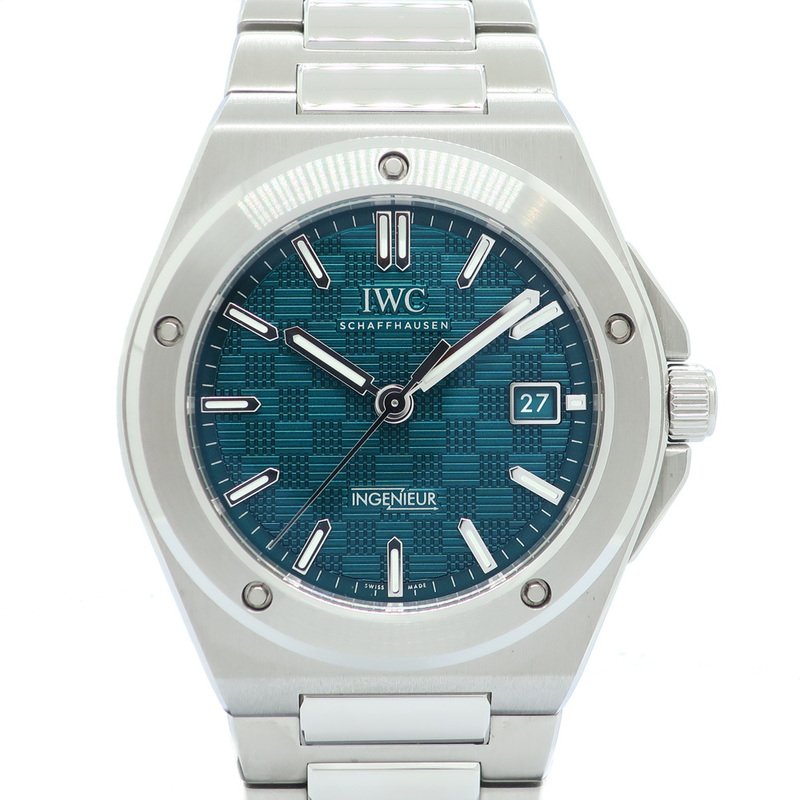 【天白】IWC インターナショナルウォッチカンパニー インヂュニア オートマティック 40mm IW328903 グリーン アクア メンズ 腕時計 未使用