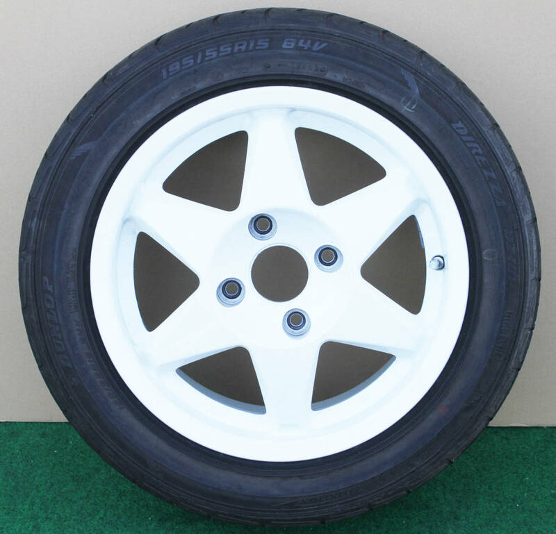 ブリジストン　WS932　アルミホイール+ダンロップ　DIREZZA　DZ101　195/55R15　1本のみ　15×6.5JJ　PCD114.3　4孔