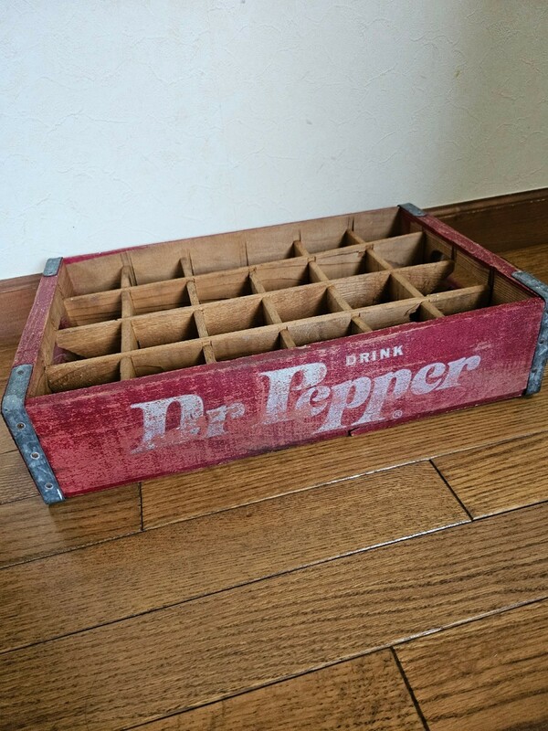Dr,Pepper ドクターペッパーヴィンテージ アンティーク レトロ 木箱 仕切り ウッドボックス 収納 1973 希少