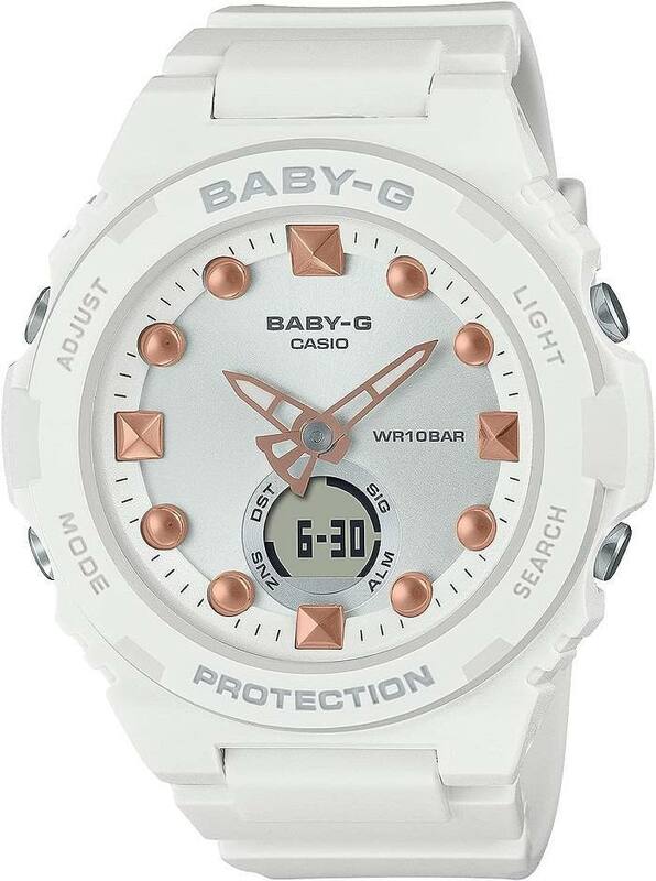 カシオ　CASIO　腕時計　BABY-G　BGA-320-7A2JF　アナログ　デジタル　ホワイト　ゴールド