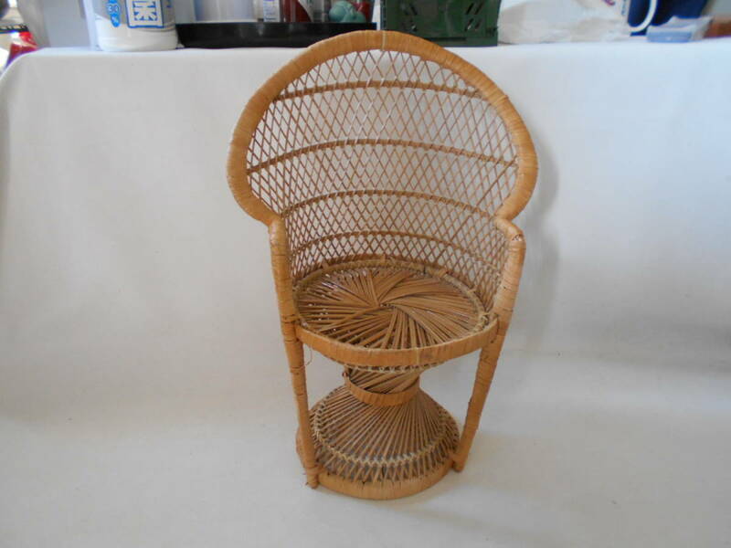 ドールチェア 籐椅子 ラタンチェア アジアン リゾート風 ホールド感のあるチェア ビスクドール ネオブライス 1/6サイズ 中古品