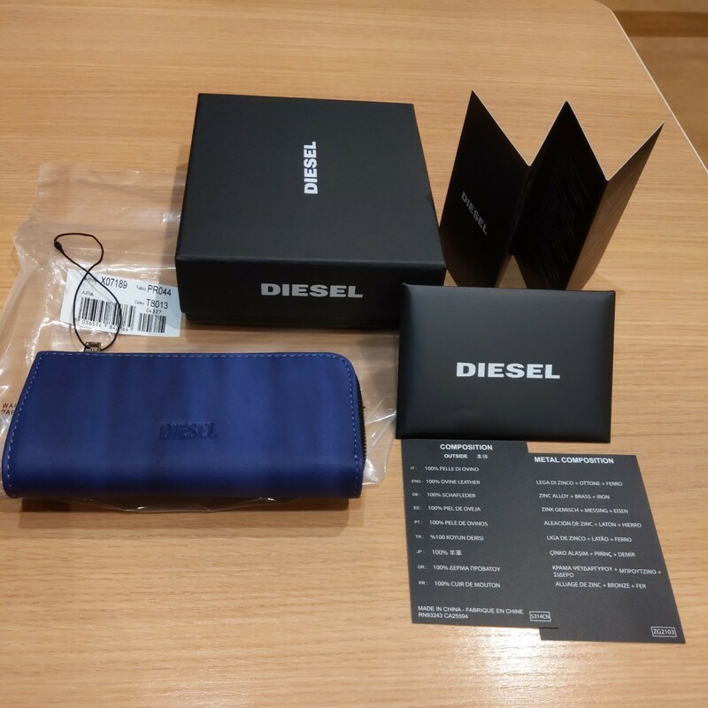 ★diesel ディーゼル★コンパクトウォレット★L字ファスナーコインケース★キーリング付★定価15400円