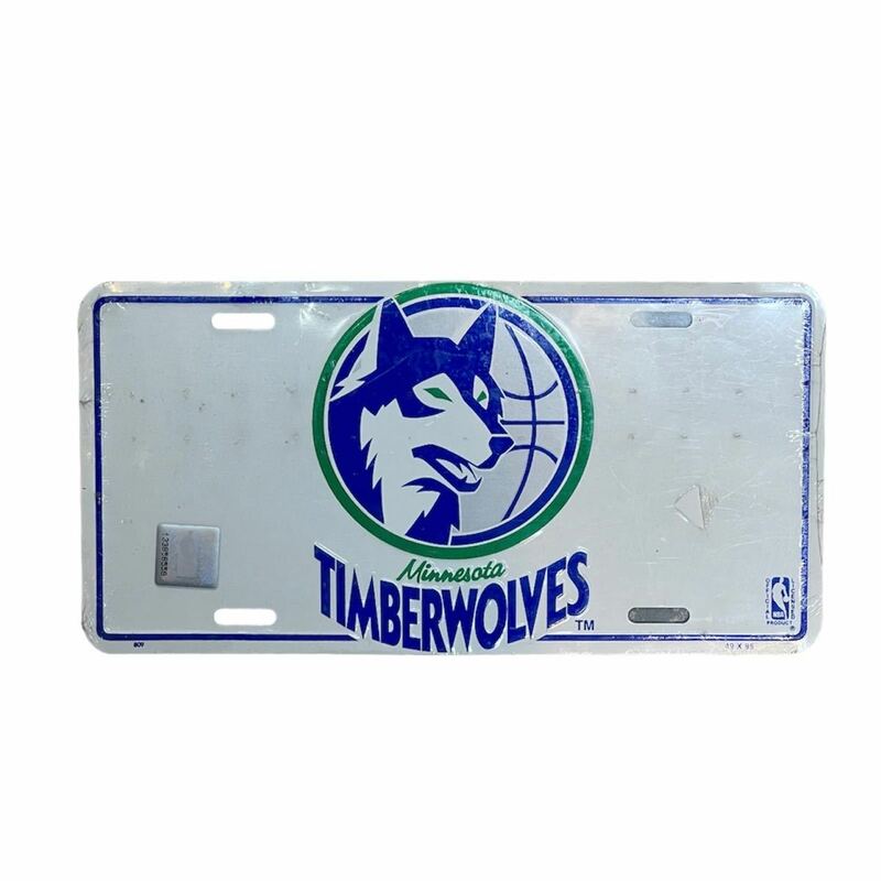 90s Minnesota timberwolves ブリキ　プレート　NBA ケビンガーネット　当時物　看板　deadstock