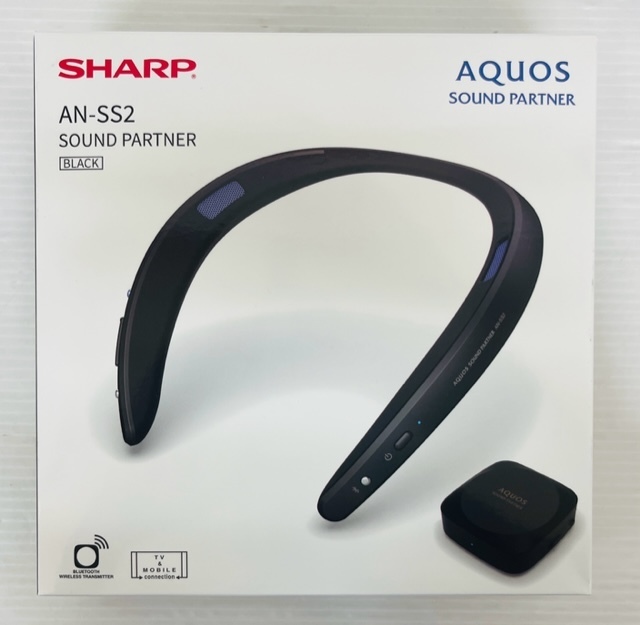 CZO2333a 展示品 SHARP シャープ AQUOS サウンドパートナー AN-SS2 ブラック ネックスピーカー ワイヤレス