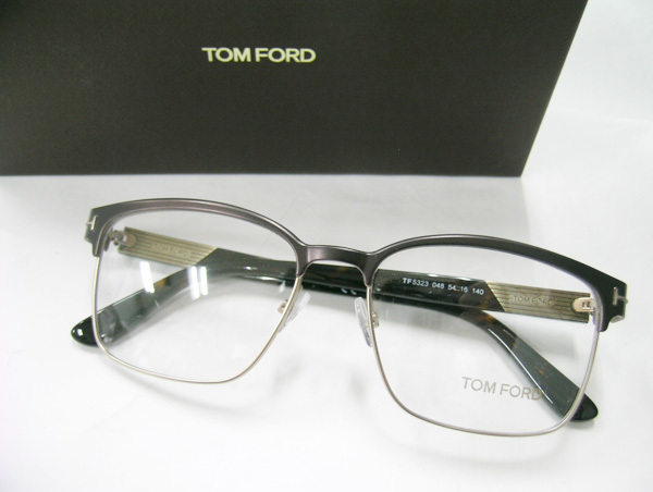 TOM FORD 正規品 眼鏡フレーム FT5323-048 マットダークブラウン / ハバナ 新品 こげ茶 フルリム トムフォード 度付き加工可