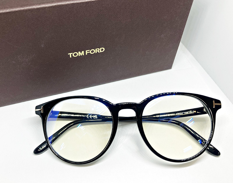 TOM FORD 正規品 眼鏡フレーム 伊達メガネ FT5695-F-B-001 黒縁 ブラック ボストン ブルーライトカット付 BLUE BLOCK トムフォード 