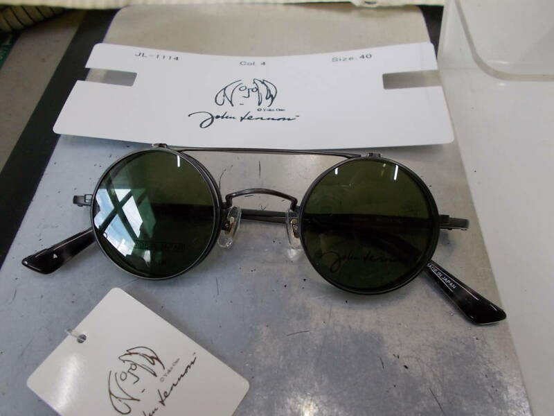 ジョンレノン John Lennon 跳ね上げ式 サングラス 丸眼鏡フレーム JL-1114-4 お洒落 単式/複式