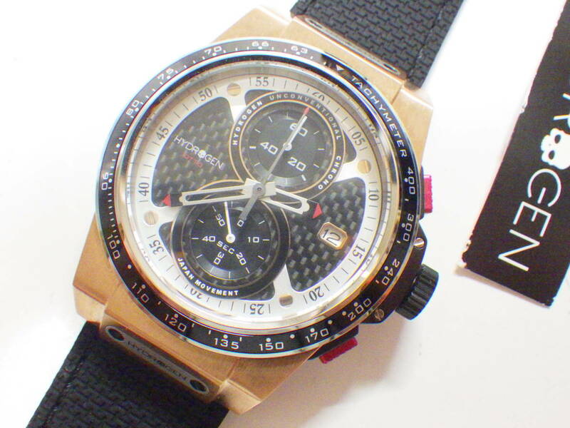 ハイドロゲン オットー スカル クロノグラフ腕時計 HW514401　#653