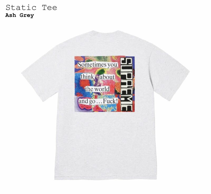 ★Supreme Static Tee Ash Grey Lサイズ シュプリーム box logo Tシャツ アウター パーカー 新品 送料込