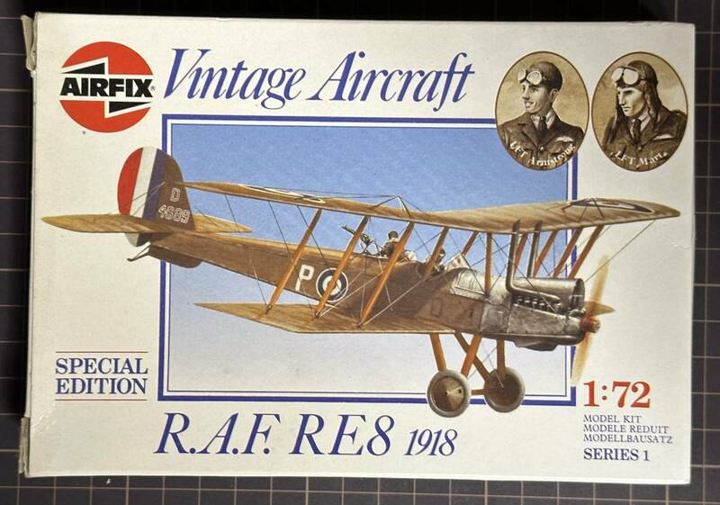 【新品・未組立】Vintage Aircraft SPECIAL EDITION R.A.F. RE8 1928　AIRFIX 1/72スケール