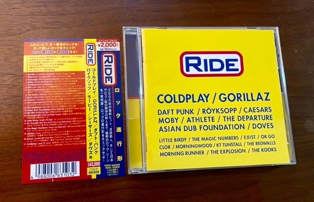 （美品）洋楽コンピ★RIDE ライド 良質選曲 全21曲／Coldplay、Daft Punk、KT Tunstall、Gorillaz、他