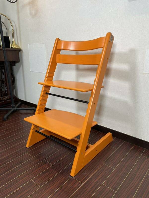 STOKKE正規品♪子供椅子のド定番♪ストッケ トリップトラップ 新型 ベビーセット対応 珍しいオレンジ 北欧 チェア ベビーチェア キッズ