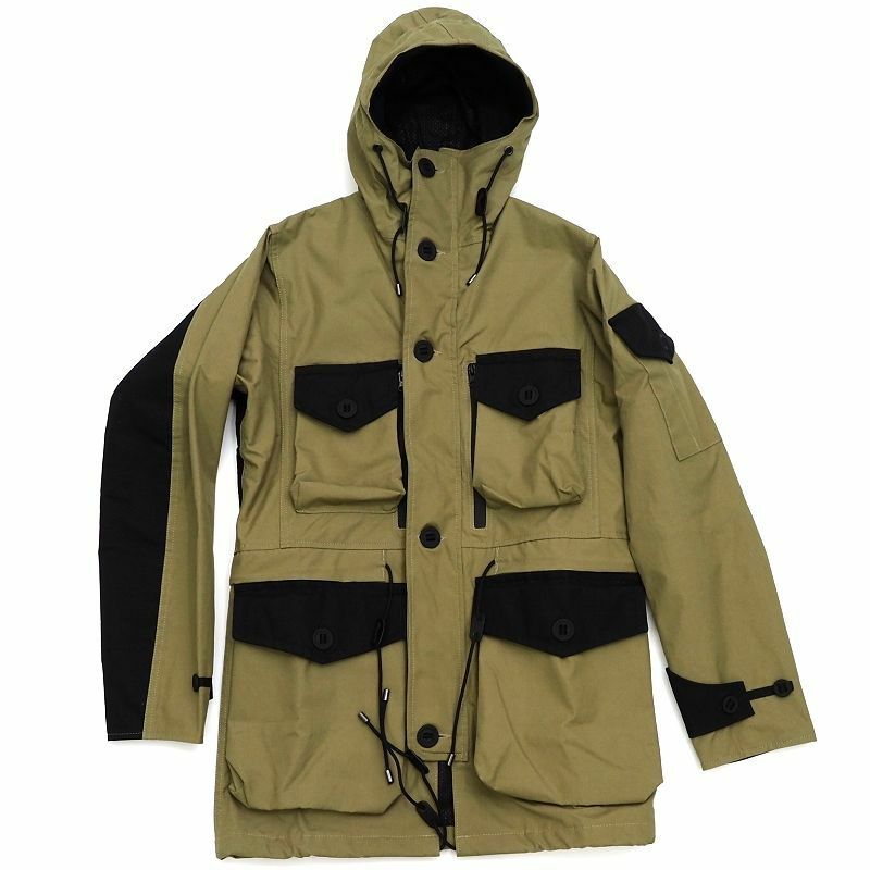 J04351 新品 Traditional Weatherwear × Ark Air 英国製 ミリタリージャケット S ベージュ/ブラック 4POCKET SMOCK マッキントッシュ