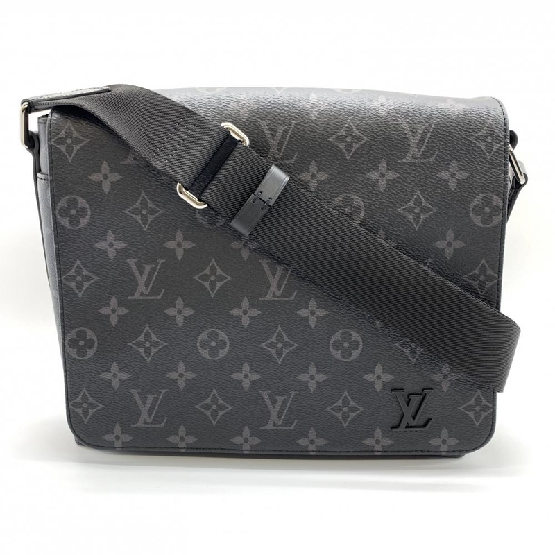 LOUIS VUITTON ルイヴィトン M46255 ディストリクトPM NV3 モノグラム エクリプス メッセンジャーバッグ ショルダー ブラック 管理RT33786