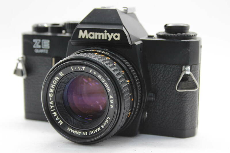 【訳あり品】 マミヤ Mamiya ZE Quartz ブラック Mamiya-Sekor E 50mm F1.7 ボディレンズセット s1165