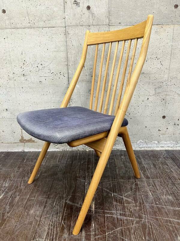 A ROOTS CHAIR 天然木 家具 イス 椅子 ダイニングチェア 木製 無垢材 オーク 北欧風 インテリア リビング ブルー