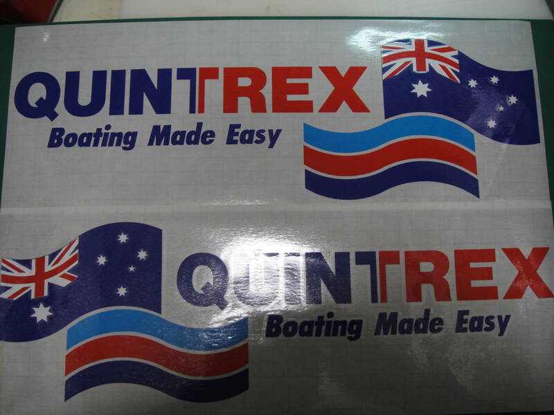 送料込　QUINTREX クイントレックス　左右セット　450ｍｍ（400ｍｍ）　ステッカー　デカール　耐候６年 40色