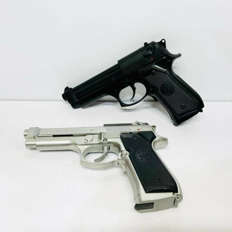 ●東京マルイ U.S. 9mm M9 エアーガン 2点セット TOKYO MARUI ブラック＆シルバー 玩具 おもちゃ モデルガン S2429