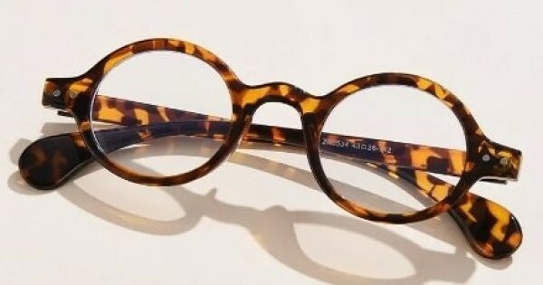 度数0　伊達メガネ　デザイン002べっ甲柄　老眼鏡　シニアグラス　リーディンググラス　昭和レトロ　丸メガネ