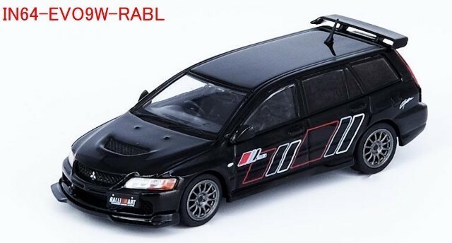 INNO64　IN64-EVO9W-RABL　三菱 ランサー エボリューション IX ワゴン 2005 ラリーアート ブラック ※1/64スケール