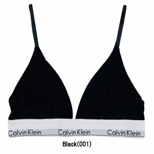 ※訳あり アウトレット Calvin Klein(カルバンクライン)ck ブラジャー コットン レディース Triangle QF1061 Black(001) Mサイズ