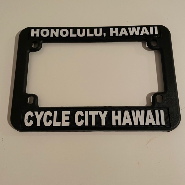 CYCLE CITY HAWAII ハワイ サイクルシティハワイ バイク オートバイ ナンバーフレーム ライセンスフレーム IN4MATION 808ALLDAY USDM HDM②
