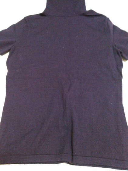 UNTTLED 首あり半袖セーター　紫